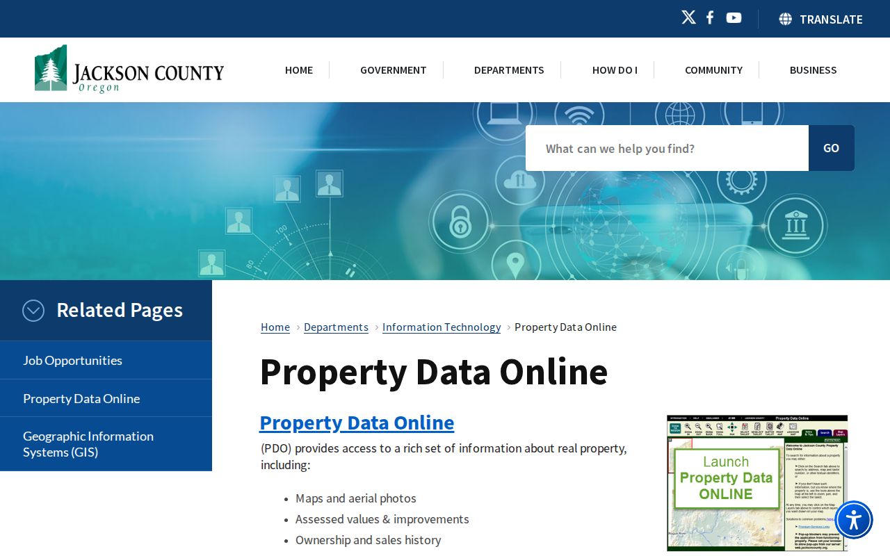 Jackson County ZIP code directory property data online overview