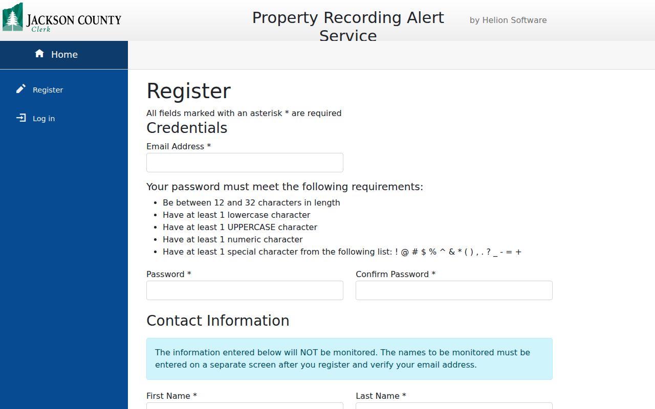 Jackson County residents directory property recording alert enrollment